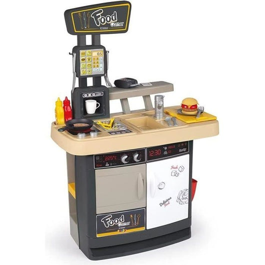 Smoby - Food Corner Restaurant - Kitchen Resto con lettore CB - 29 Accessori - Imitazione Giocattolo per Bambini