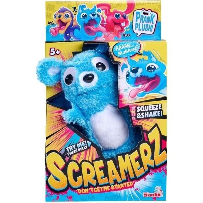 Smoby - Screamerz - Divertente peluche interattivo - Orsetto - 25 cm - Rumori quando lo si scuote o si preme il pulsante