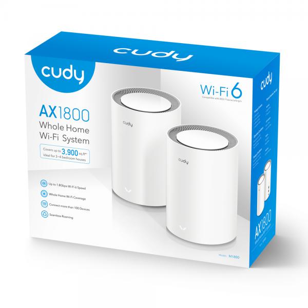 Sistema Wi-Fi 6 Mesh AX1800 Dual Band per Tutta la Casa, M1800 2pz