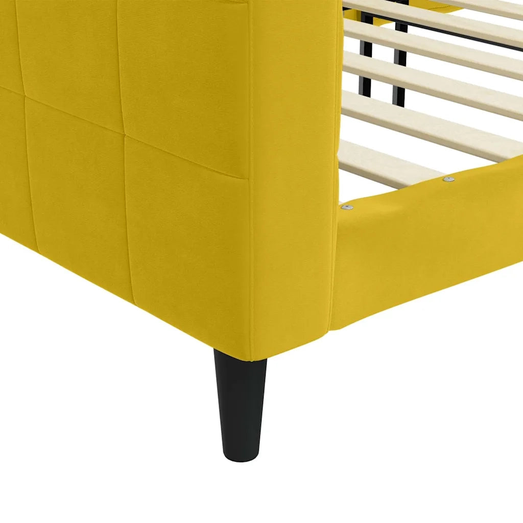 Letto singolo | Letto per adulti | Letto da Giorno Giallo 80x200 cm in Velluto