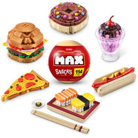 Set di costruzioni - ZURU - Snack - 200 pezzi max - 6 snack - Hamburger, gelato o sushi