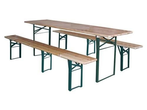 SET BIRRERIA TAVOLO E PANCHE RICHIUDIBILI PLUS RINFORZATO CM. 220X70