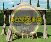 SET 4 TELI LATERALI PER GAZEBO EDEN IN ALLUMINIO MT. 3X3