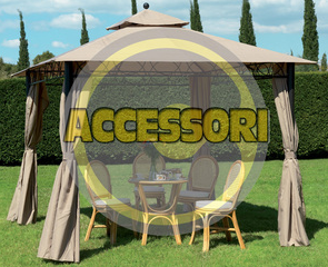 SET 4 TELI LATERALI PER GAZEBO EDEN IN ALLUMINIO MT. 3X3