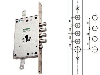 SERRATURE SERRATURA MOTTURA PER PORTE BLINDATE 85.771 4 CATENACCI