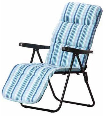 SEDIA SDRAIO IN ACCIAIO IMBOTTITA CM. 173x58x106H SEDIE ARREDO GIARDINO