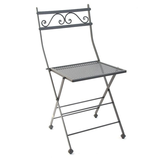 SEDIA PIEGHEVOLE PRIMAVERA IN FERRO BATTUTO SEDIE ARREDO GIARDINO ESTERNO