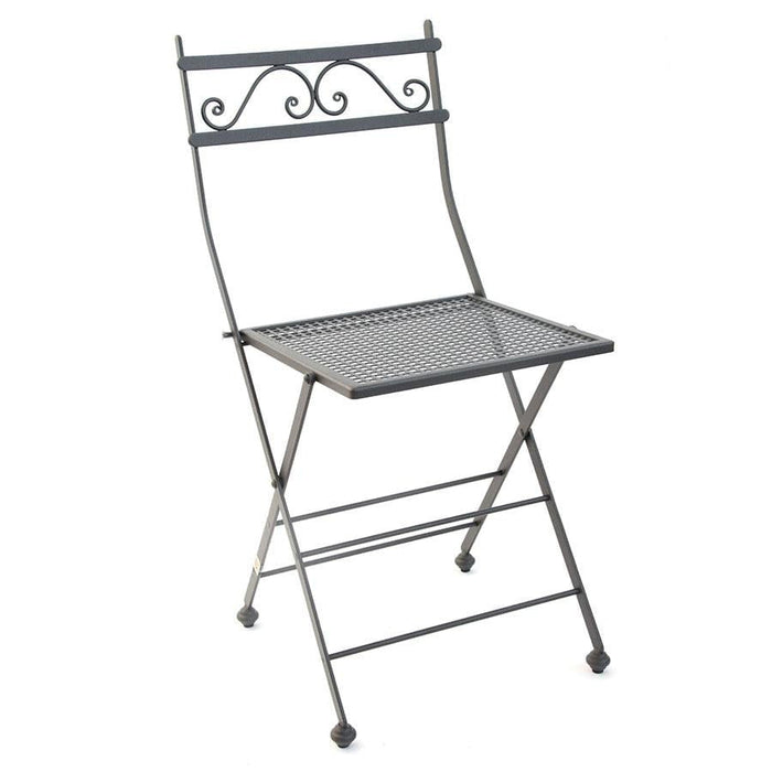 SEDIA PIEGHEVOLE PRIMAVERA IN FERRO BATTUTO SEDIE ARREDO GIARDINO ESTERNO