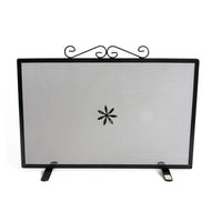 SCHERMI PARASCINTILLE RETTANGOLARE CM 70X18x46 IN FERRO BATTUTO CAMINETTO