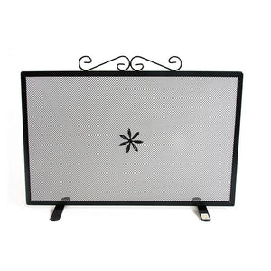 SCHERMI PARASCINTILLE RETTANGOLARE CM 70X18x46 IN FERRO BATTUTO CAMINETTO