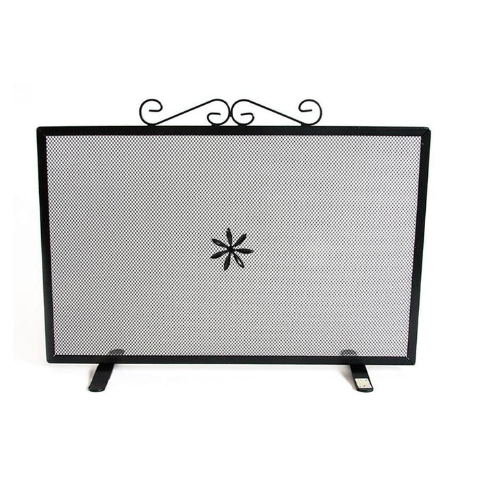 SCHERMI PARASCINTILLE RETTANGOLARE CM 70X18x46 IN FERRO BATTUTO CAMINETTO