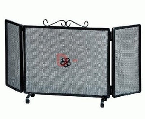 SCHERMI PARASCINTILLE IN FERRO BATTUTO 3 ANTE DECORATO CM.100 X H50