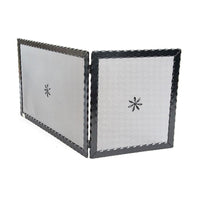 SCHERMI PARASCINTILLE AD ANGOLO ANGOLARE IN FERRO BATTUTO CM. 96X0,5X45