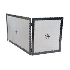 SCHERMI PARASCINTILLE AD ANGOLO ANGOLARE IN FERRO BATTUTO CM. 96X0,5X45