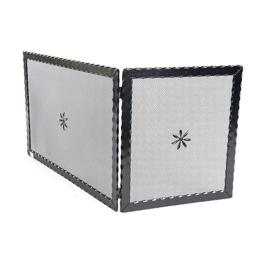 SCHERMI PARASCINTILLE AD ANGOLO ANGOLARE IN FERRO BATTUTO CM. 96X0,5X45