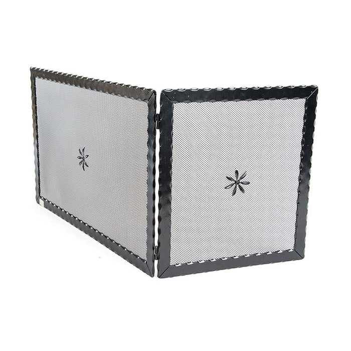 SCHERMI PARASCINTILLE AD ANGOLO ANGOLARE IN FERRO BATTUTO CM. 96X0,5X45