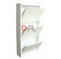 SCARPIERE SCARPIERA IN METALLO CON 3 ANTE BASCULANTI CM.50x15x103H