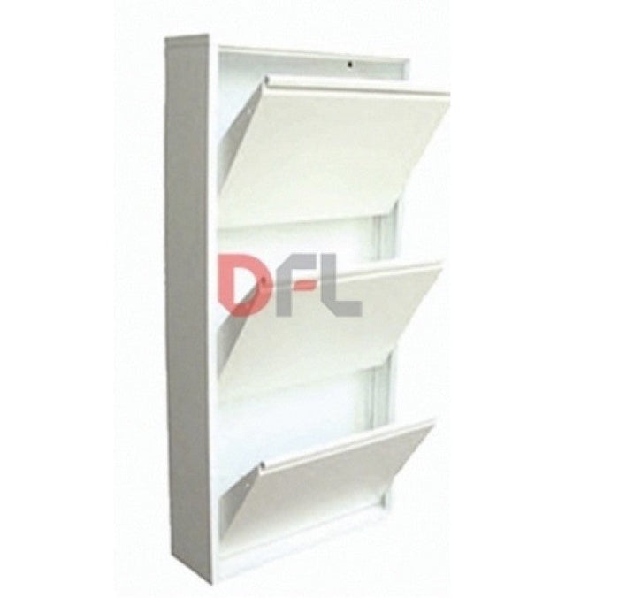 SCARPIERE SCARPIERA IN METALLO CON 3 ANTE BASCULANTI CM.50x15x103H