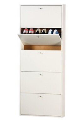 SCARPIERA A 5 RIBALTE BIANCA CM. 65X15X164H