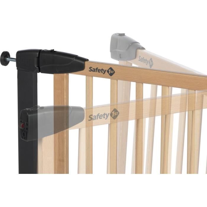 SAFETY 1ST SIMPLY CLOSE WOOD & META, A pressione, 73-80 cm (Max. 94 cm), senza viti né fori, Apertura con una mano, Legno e Grafite