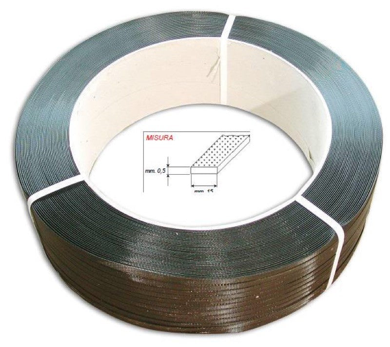 REGGIA IN POLIPROPILENE 2000MT REGGETTA MISURA MM. 15x0,5 MARCA ROMEO MAESTRI