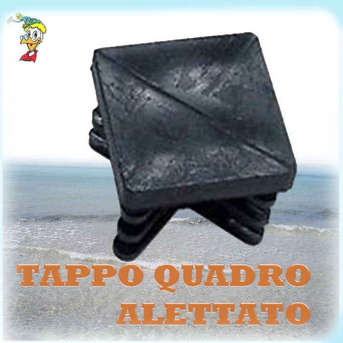 PUNTALE TAPPO DI PROTEZIONE ALETTATO QUADRATO MM. 35X35 PZ. 100