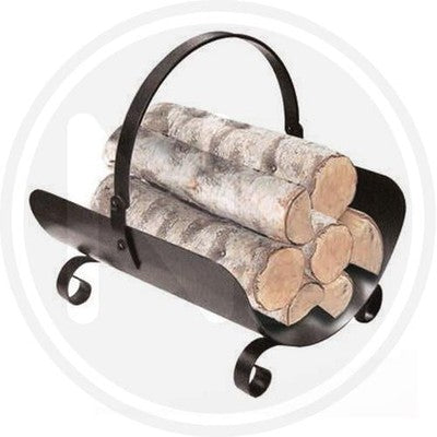 PORTA LEGNA A CULLA IN ACCIAIO LORICA CM. 40X36X35H