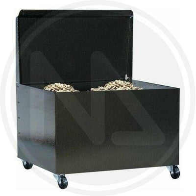PORTA PELLET A BAULE IN ACCIAIO LAION CM. 50x40x55H