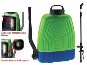 POMPE POMPA A SPALLA A PRESSIONE PER IRRORAZIONE IN PLASTICA GDM INIQUA 16LT.