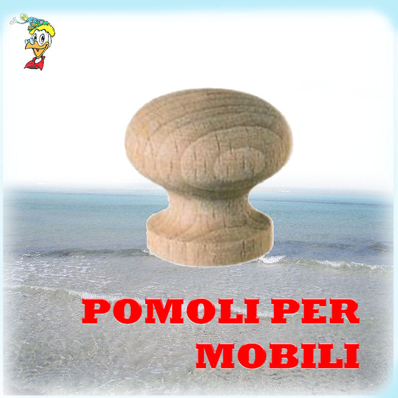 POMOLI PER MOBILI IN FAGGIO GREZZO PZ. 10