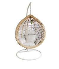 POLTRONA PENSILE TONDA CM. 120X105X195H CREMA