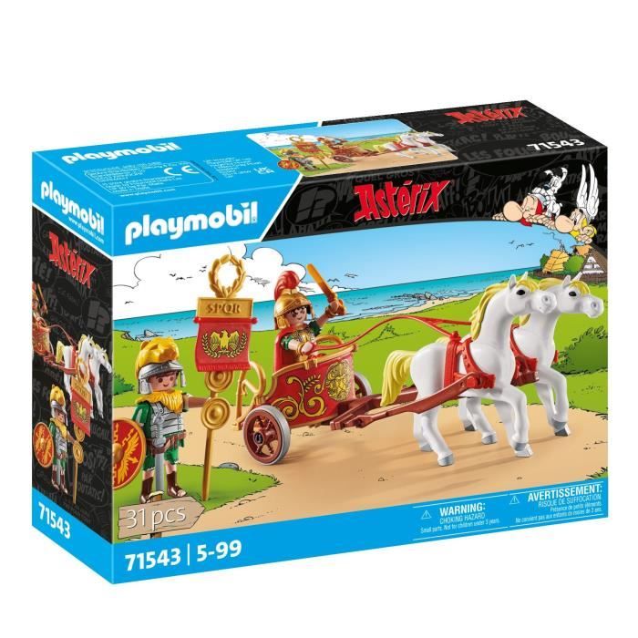PLAYMOBIL 71543 Asterix: Cesare con carro e cavalli