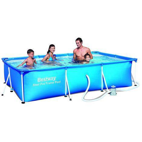 PISCINA RETTANGOLARE RIGIDA ALSERIO BESTWAY 300X201X66H CM. CON POMPA