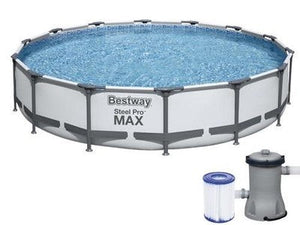 PISCINA TONDA CON TELAIO 427X84H BESTWAY ART. 56595 CON POMPA PISCINE FUORITERRA