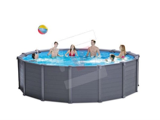 PISCINA GRAPHITE ROTONDA CM. 478X124 CON POMPA A SABBIA NUOVA SEQUOIA INTEX