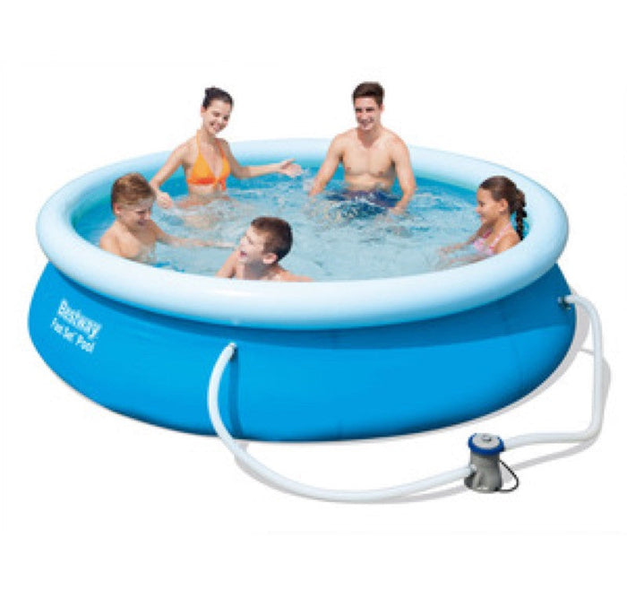 PISCINA PISCINE TONDA TONDE CON ANELLO 305X76H ART. 57270 BESTWAY CON POMPA