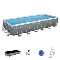 Piscina fuoriterra rettangolare 732x366x132cm con pompa a sabbia Bestway 56475