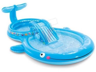 PISCINA GIOCO GONFIABILE PLAY INTEX PISCINE PER BAMBINI BALENA CM. 373x234x99H