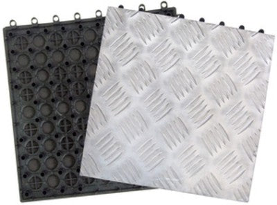 PIASTRELLA PAVIMENTO ALLUMINIO ANTISCIVOLO CM. 31X31 PEZZI 10 MQ. 1