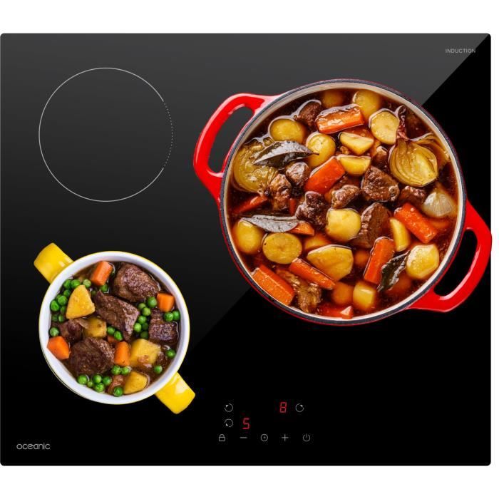 Piano cottura a induzione OCEANIC 3 fuochi L60 x P52 cm OCEATI3Z7B