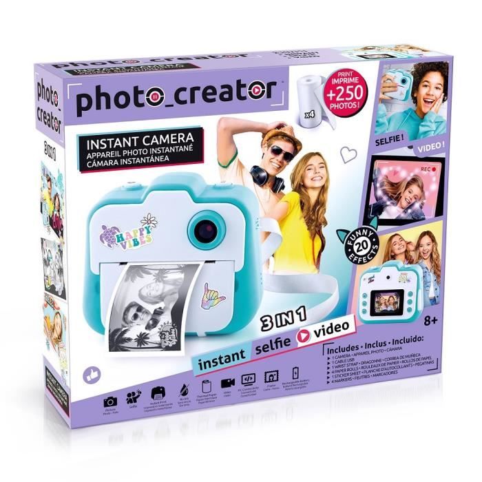 PHOTO CREATOR - Fotocamera a stampa istantanea 3 in 1 - CLK 001