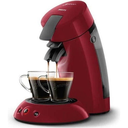 Philips HD6553/81 SENSEO ORIGINAL macchina per caffè a cialde, Aroma Booster, Crema Pus, 1 o 2 tazze, Rosso