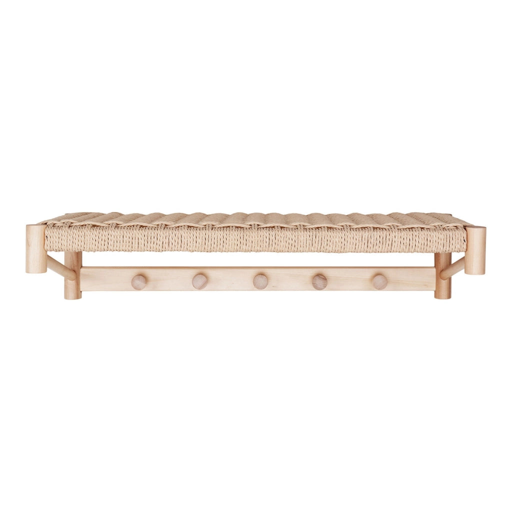Appendiabiti da Parete Abano, Marrone, Legno, 31x78x17 cm