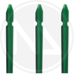 PALO PALETTO FERRO PLASTIFICATO VERDE PALETTI RECINZIONE RETE METALL H1.75 PZ.10