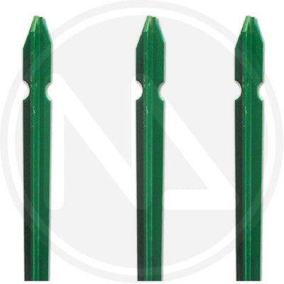 PALO PALETTO FERRO PLASTIFICATO VERDE PALETTI RECINZIONE RETE METALL H1.25 PZ10