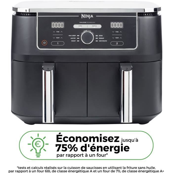 NINJA - Foodi Max - AF400EU - Friggitrice senza olio DualZone? - 2470W - 7,6L - 2 cassetti di cottura - 6 modalità di cottura