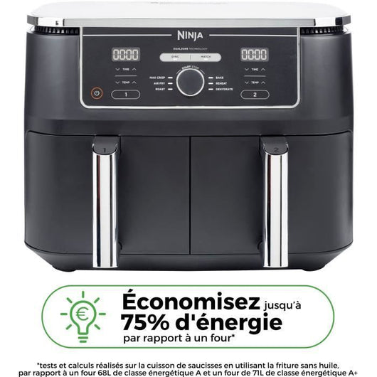 NINJA - Foodi Max - AF400EU - Friggitrice senza olio DualZone? - 2470W - 7,6L - 2 cassetti di cottura - 6 modalità di cottura