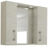MOBILE SPECCHIERA DA BAGNO MOD. 960 CON 2 ANTE E ILLUMINAZIONE CM. 77X57X15
