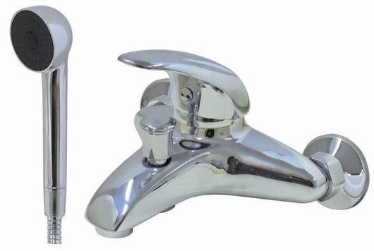 MISCELATORE VASCA DOCCIA ESTERNO PERLA IN OTTONE CROMATO CARTUCCIA  mm. 40