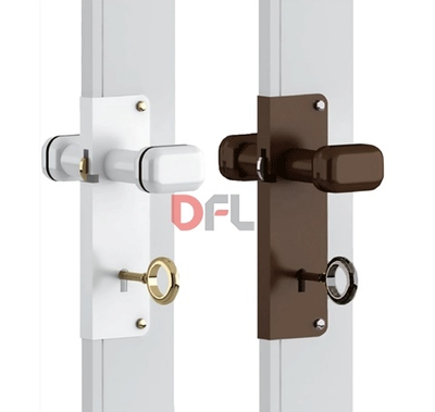 MANIGLIA MANIGLIE SERRATURA A GANCIO CON POMOLO PER PORTE A SOFFIETTO